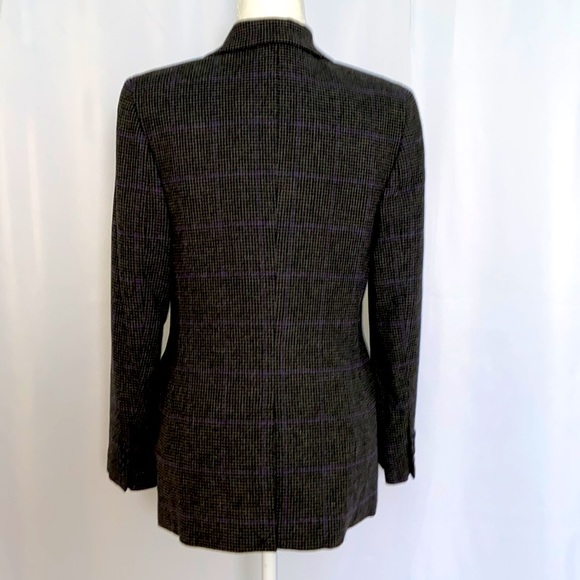 Lauren Ralph Lauren Wool Blend Suit Jacket Purple Multi - Picture 7 of 12